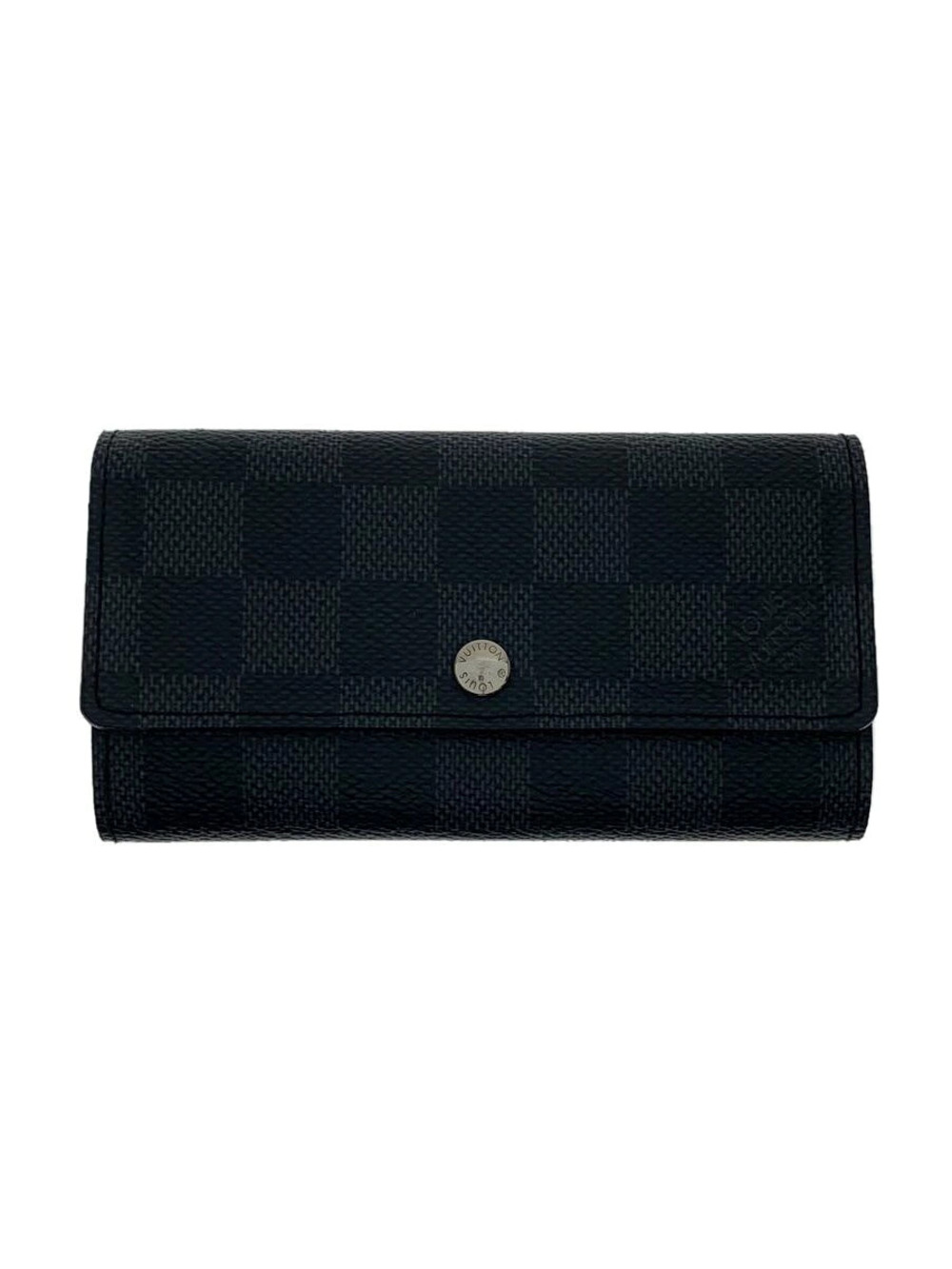 LOUIS VUITTON Porte Wallet Cls Voiture Damier Graphite Black Leather Black Check